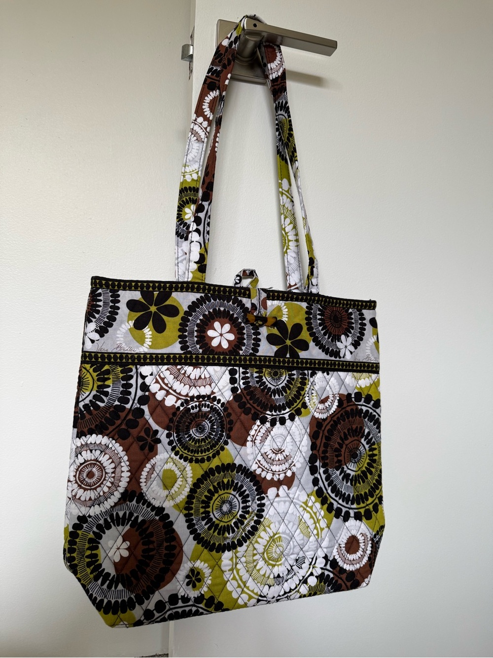 Vera Bradley Cocoa Moss Classic Quilted Tote